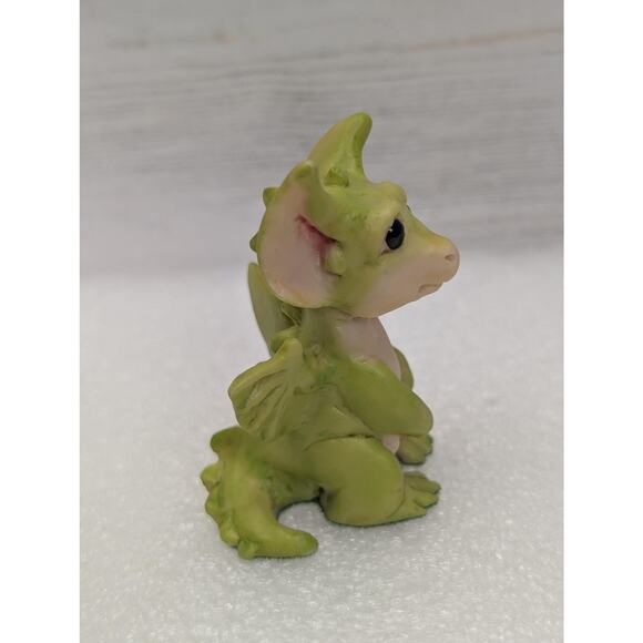 Vintage 1989 Pocket Dragons Baby Brother Figurine Real Musgrave Resin Green - Picture 6 of 10